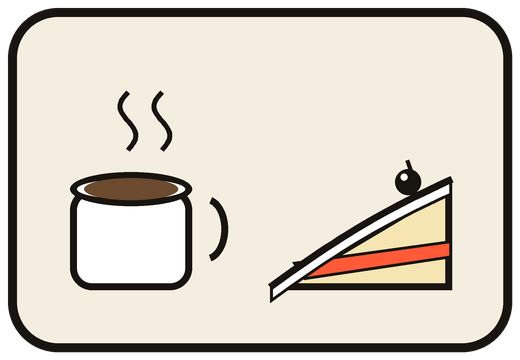 Coffee and a slice of cake